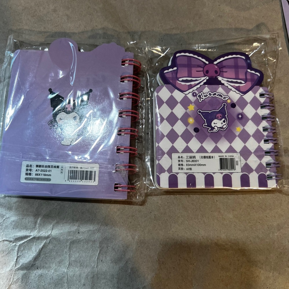 Sanrio Kuromi My Melody Stationery Bundle Sticker Books Notebooks Charger New - Picture 8 of 13